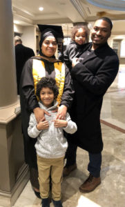 MBA graduate Emanwarraich Gibson and family